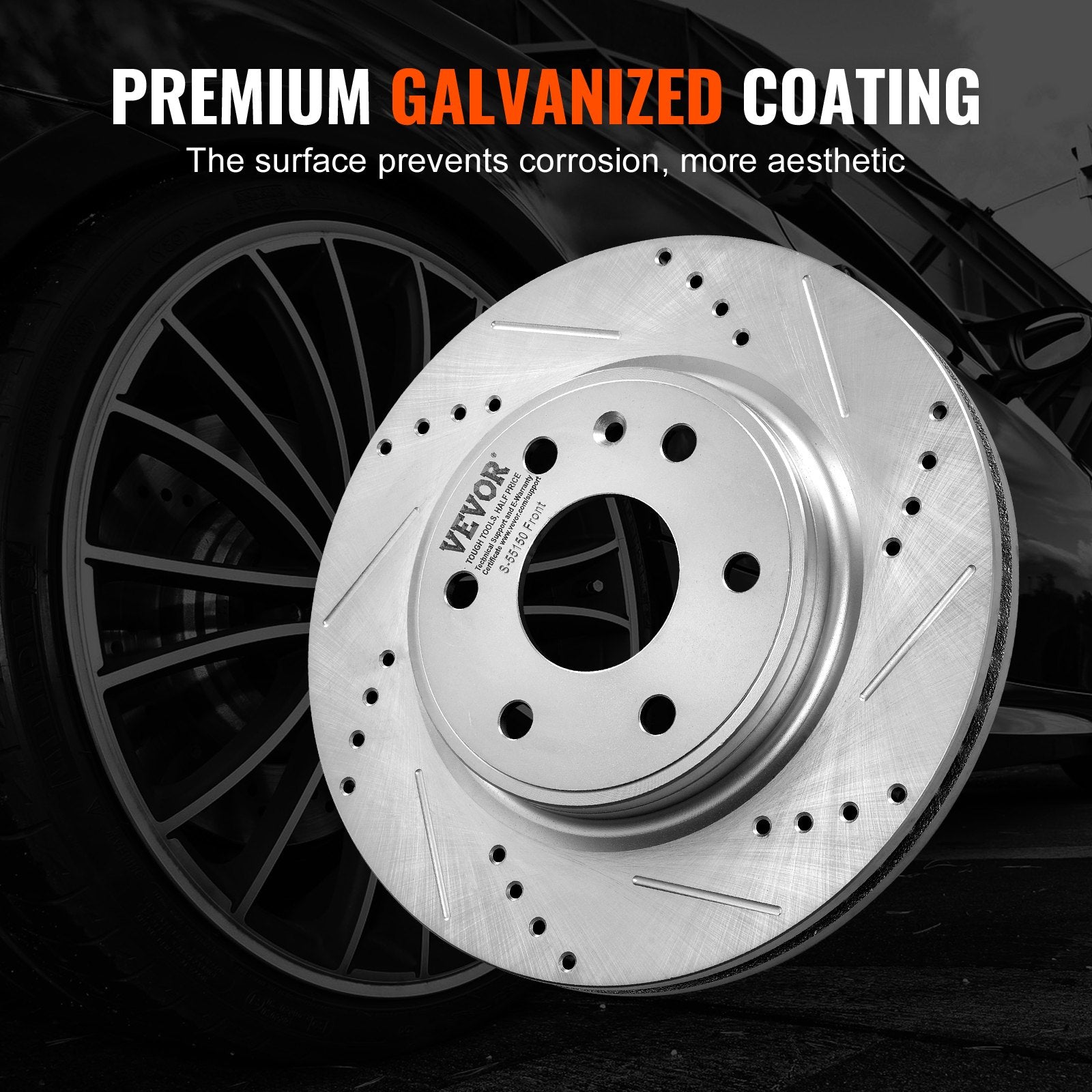 Drilled Slotted Front Brake Rotors Pads Kit for Chevy Traverse GMC Acadia V952-QCCCPTZTRAVEMZKYOV0