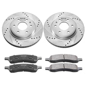 Drilled Slotted Front Brake Rotors Pads Kit for Chevy Traverse GMC Acadia V952-QCCCPTZTRAVEMZKYOV0