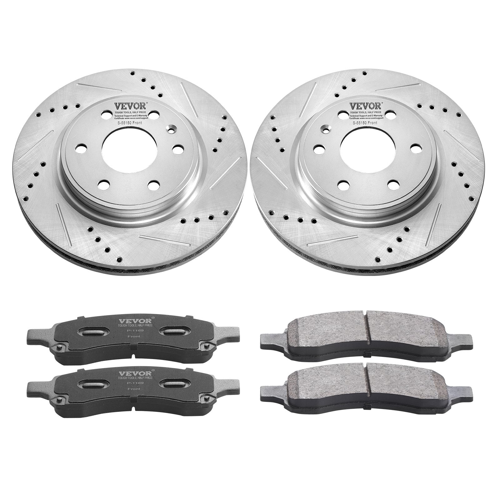 Drilled Slotted Front Brake Rotors Pads Kit for Chevy Traverse GMC Acadia V952-QCCCPTZTRAVEMZKYOV0