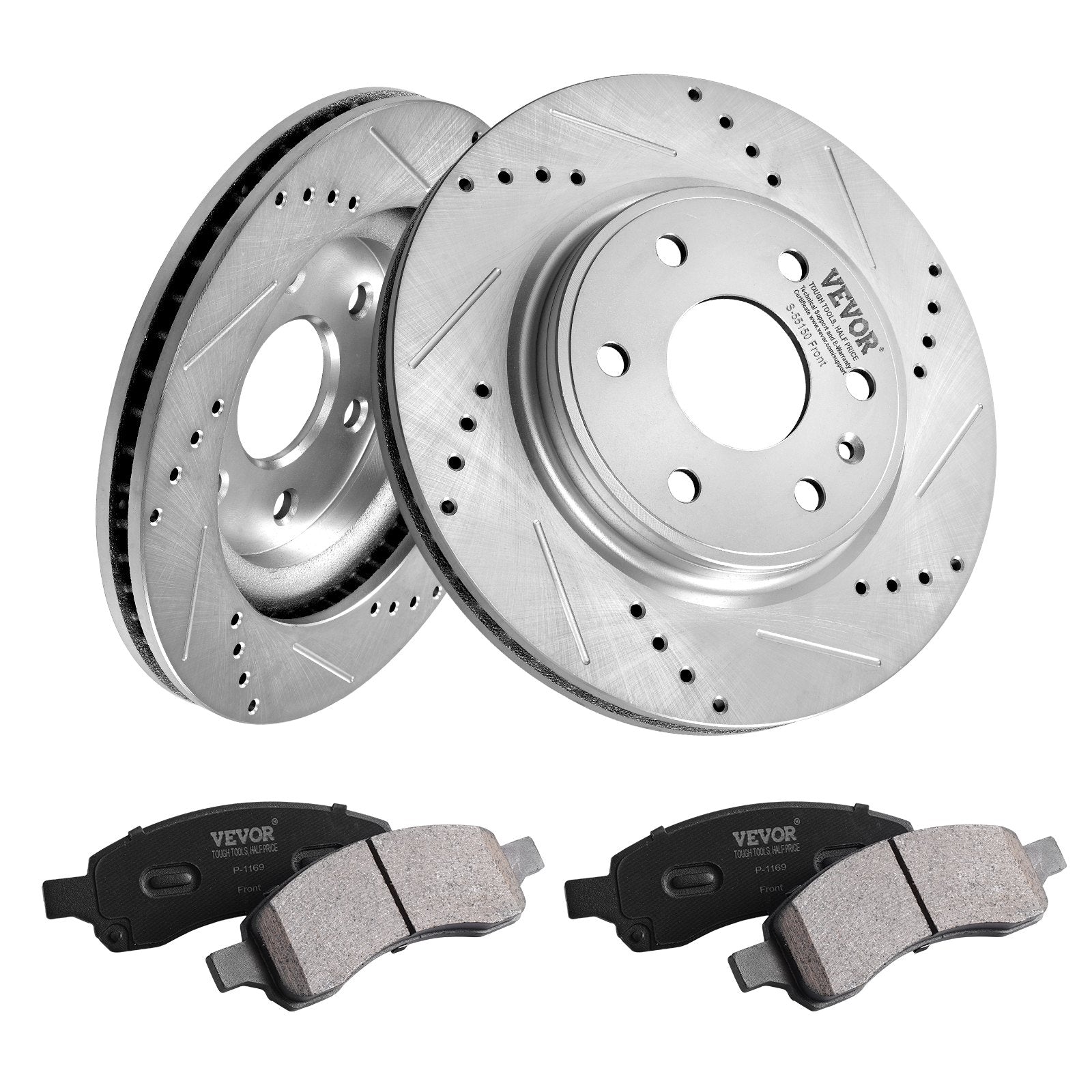 Drilled Slotted Front Brake Rotors Pads Kit for Chevy Traverse GMC Acadia V952-QCCCPTZTRAVEMZKYOV0