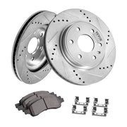 Drilled Slotted Front Brake Rotors Pads Kit for Chevy Traverse GMC Acadia V952-QCCCPTZTRAVEMZKYOV0