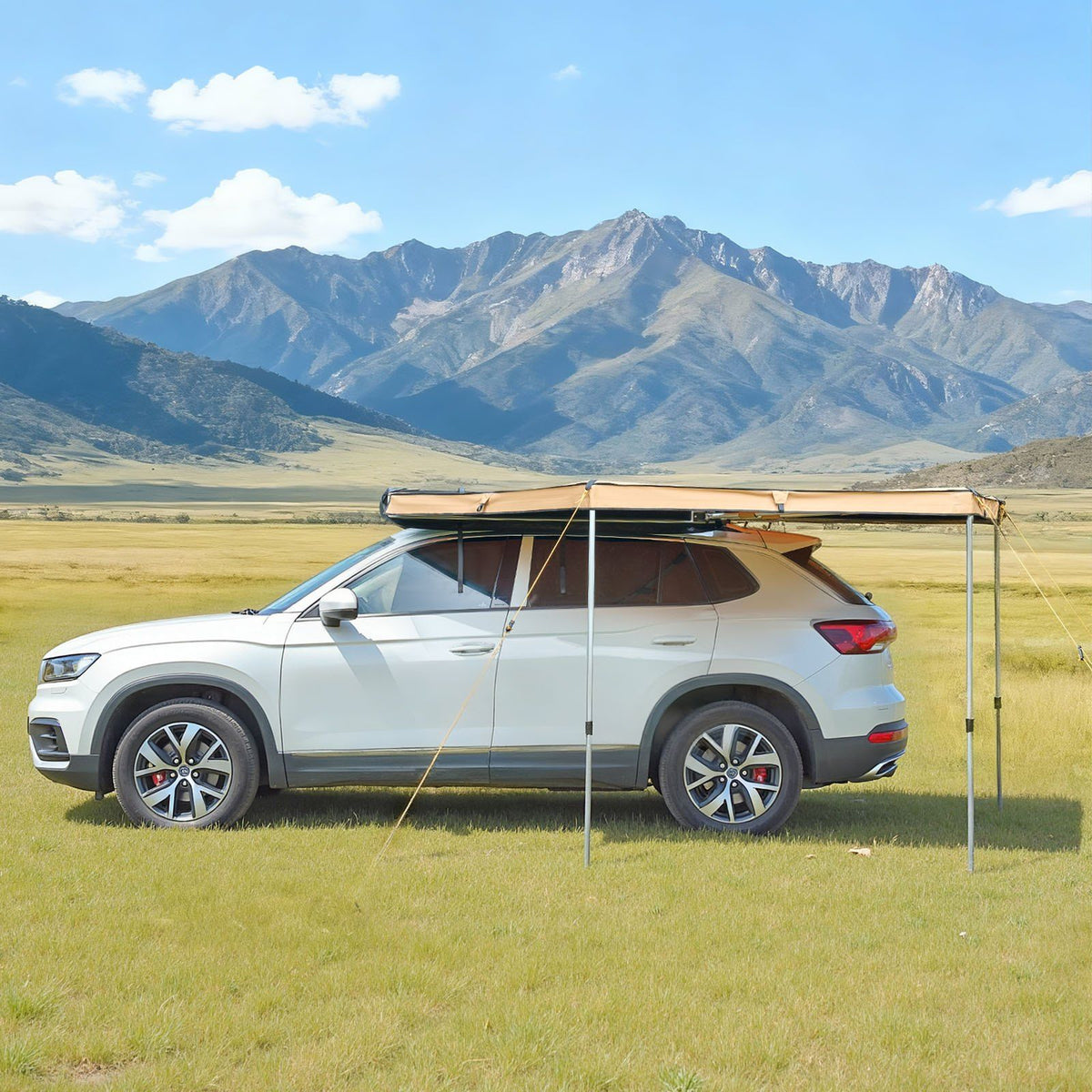 270 Degree Awning, 4.9 m2 Driver Side Vehicle Awning, Waterproof UV50+ Car Side Awnings with Carry Bag, V952-QCCP12759FTSTOWKB001V0
