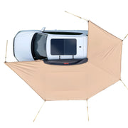 270 Degree Awning with Bulit-in LED Lights, 12.4 m2 Driver Side Vehicle Awning, Waterproof UV50+ Car Side V952-QCCP20359FTH42QCL001V9
