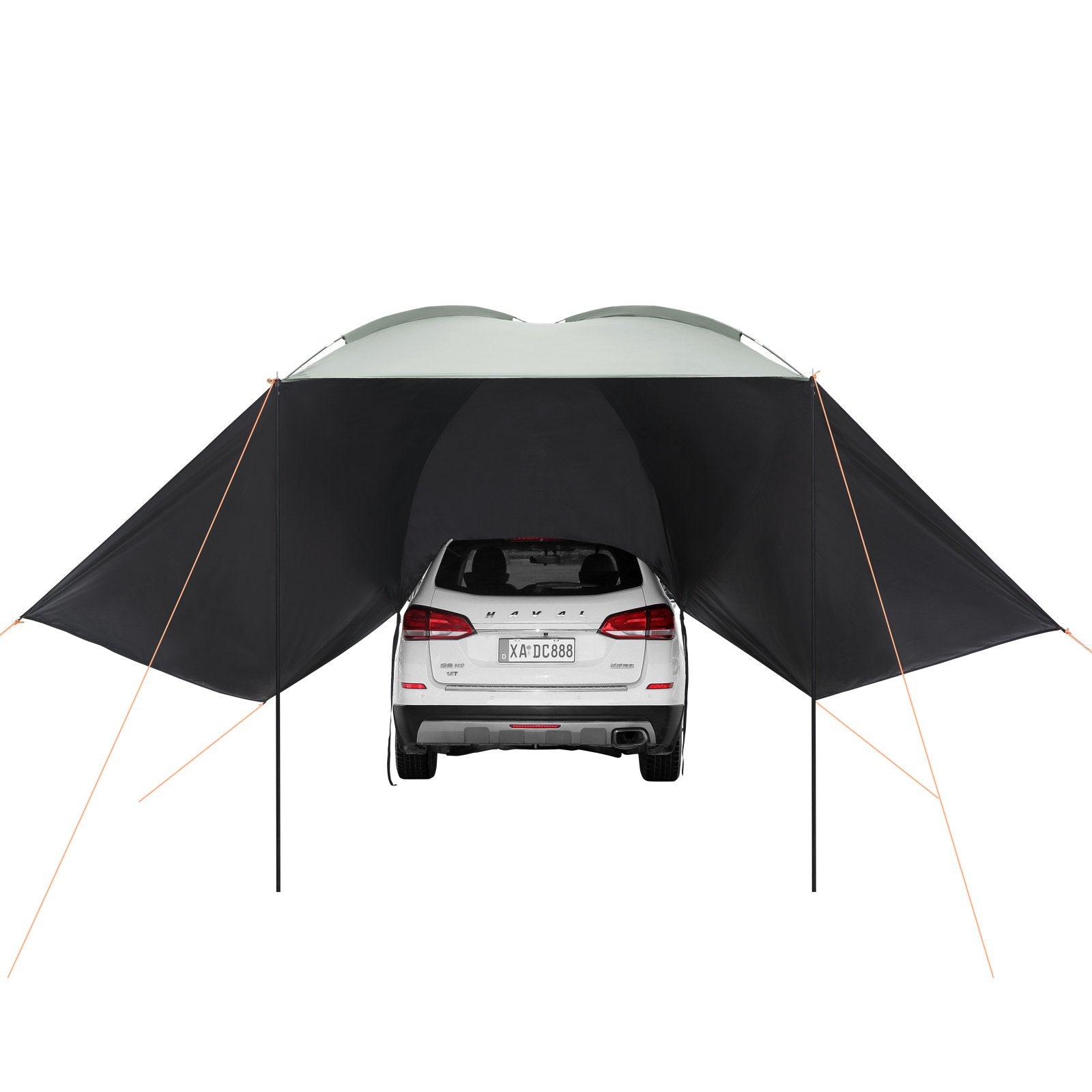Vehicle Awning, Large 10' x 7' Shade Coverage Car Side Awning, PU2000mm UV50+ Car Awning with Extended Side V952-QCCPBXS10X7FJ8FWTV0