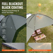 Vehicle Awning, Large 10' x 7' Shade Coverage Car Side Awning, PU2000mm UV50+ Car Awning with Extended Side V952-QCCPBXS10X7FJ8FWTV0