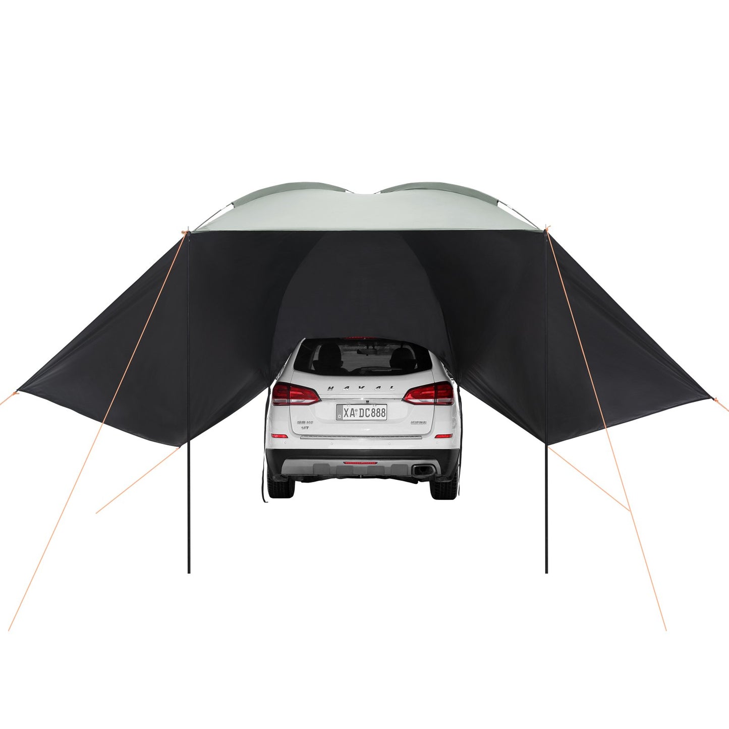 Vehicle Awning, Large 10' x 7' Shade Coverage Car Side Awning, PU2000mm UV50+ Car Awning with Extended Side V952-QCCPBXS10X7FJ8FWTV0