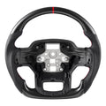 Steering Wheel for 2021-2024 Ford F150, Carbon Fiber Steering Wheel D-Shaped Flat-Bottom, Leather Grip with V952-QCFXPZYFTF15VL7EA001V0
