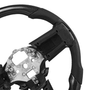 Steering Wheel for 2010-2014 Ford Mustang, Carbon Fiber Steering Wheel D-Shaped Flat-Bottom, Leather Grip V952-QCFXPZYFTMUSW6W31001V0