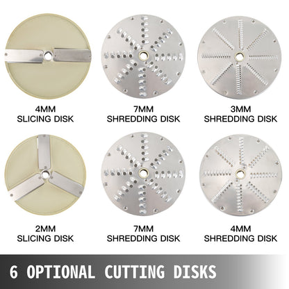 Vegetable Cutter Commercial Food Processor 6 Cutting Disks Vegetable Processor V952-QCJJKC-30050HZ001V3