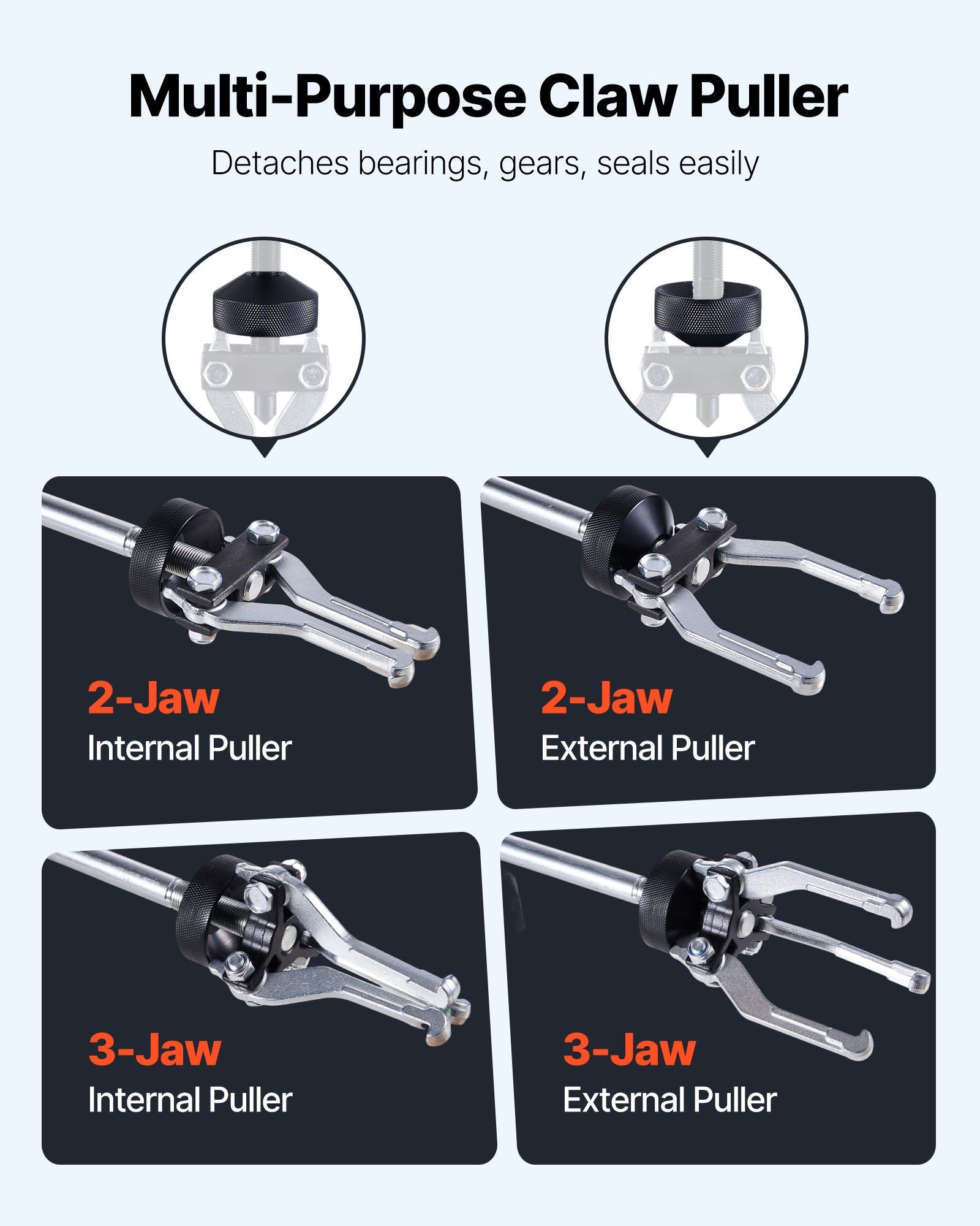 9-Way Slide Hammer Puller Set, 15PCS Front Wheel Hub Bearing Remover & Rear Wheel Axle Hub Dent Shaft Puller V952-QCLGLBQHCLBQ1NQ1O001V0