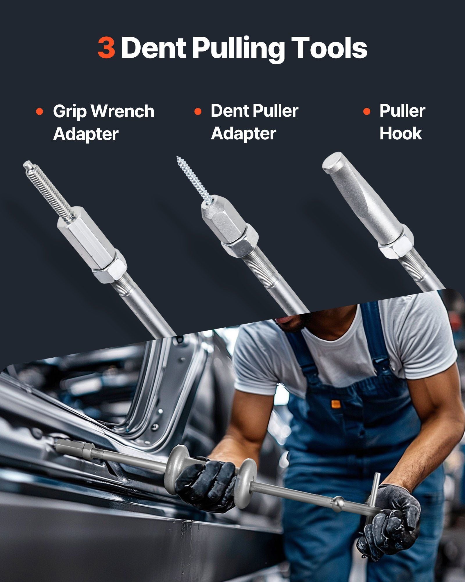 9-Way Slide Hammer Puller Set, 15PCS Front Wheel Hub Bearing Remover & Rear Wheel Axle Hub Dent Shaft Puller V952-QCLGLBQHCLBQ1NQ1O001V0
