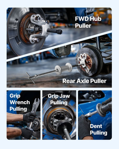 9-Way Slide Hammer Puller Set, 15PCS Front Wheel Hub Bearing Remover & Rear Wheel Axle Hub Dent Shaft Puller V952-QCLGLBQHCLBQ1NQ1O001V0