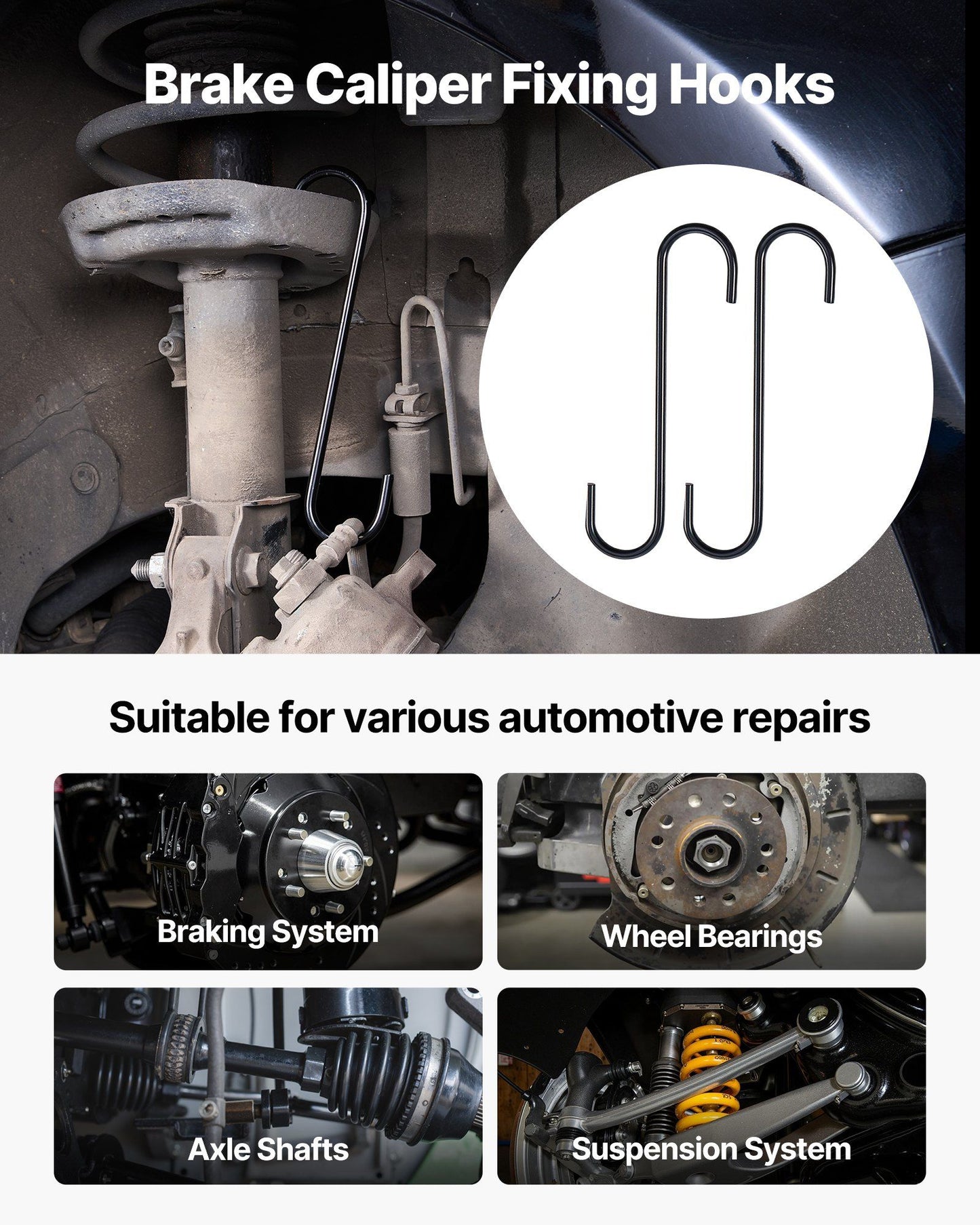 Wheel Bearing Hub Removal Tool Kit, Compatible with All Axle Bolt Hubs 5, 6, 8 Lug Hubs Buster Puller, V952-QCLGLBQYXCLTEVP6W001V0