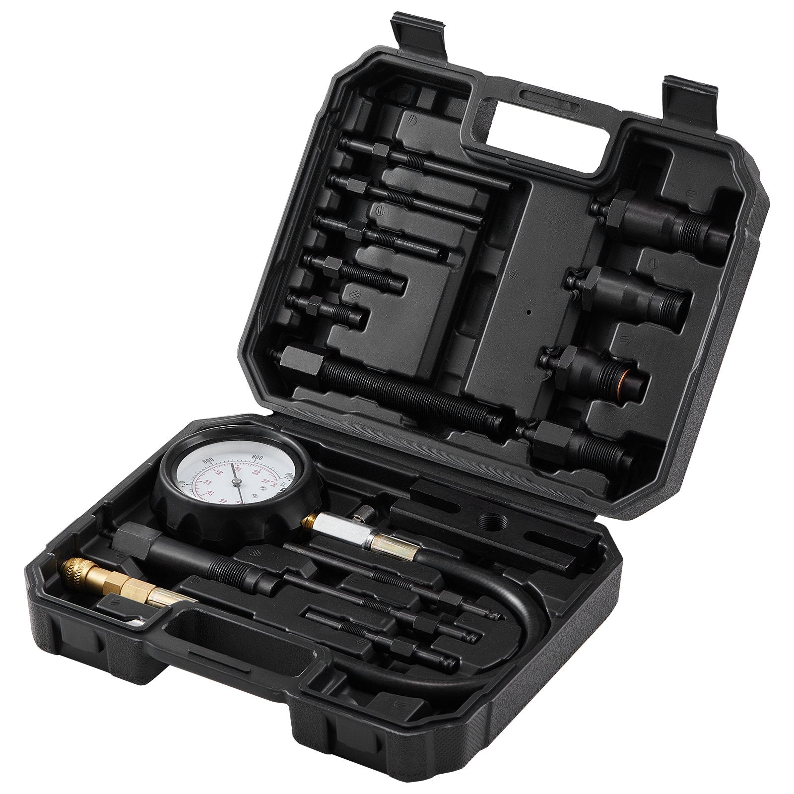 Diesel Engine Compression Tester, 18 pcs Cylinder Pressure Test Tool Kit, with 0-1000 psi Gauge and Adapters, V952-QCQGYLCSYCY0OQGECV0