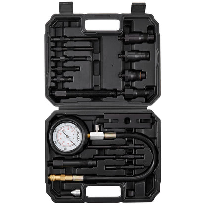 Diesel Engine Compression Tester, 18 pcs Cylinder Pressure Test Tool Kit, with 0-1000 psi Gauge and Adapters, V952-QCQGYLCSYCY0OQGECV0