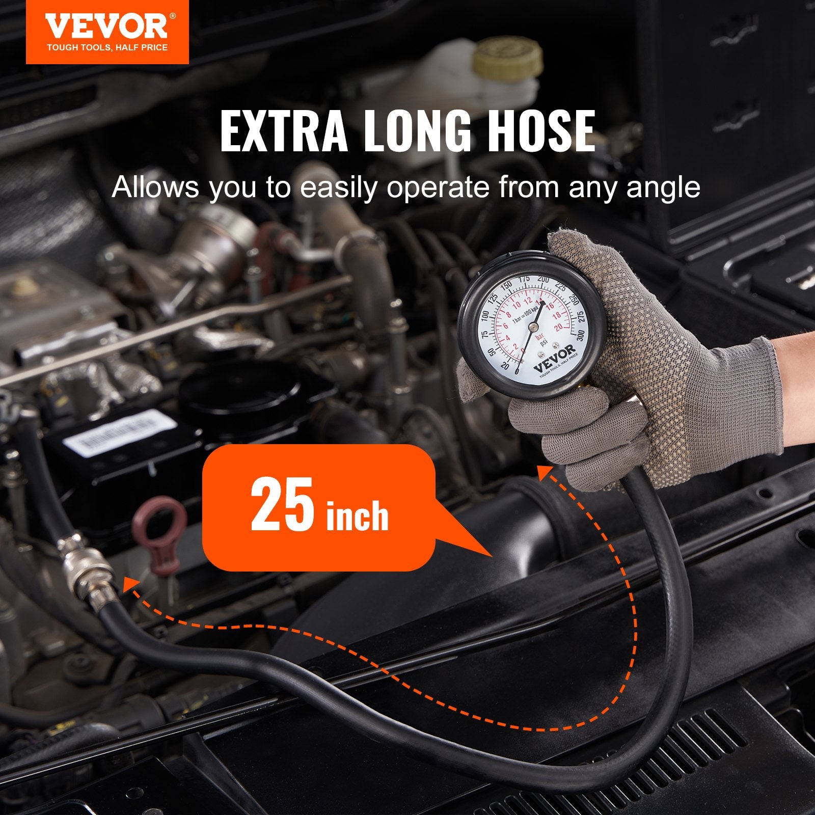 Compression Tester Adapter Kit, 9 Pcs Automotive Engine Cylinder Leak Down Compression Test, Accurate Dual V952-QCQGYLCSYQY0XJV75V0