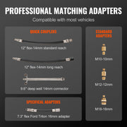 Compression Tester Adapter Kit, 9 Pcs Automotive Engine Cylinder Leak Down Compression Test, Accurate Dual V952-QCQGYLCSYQY0XJV75V0