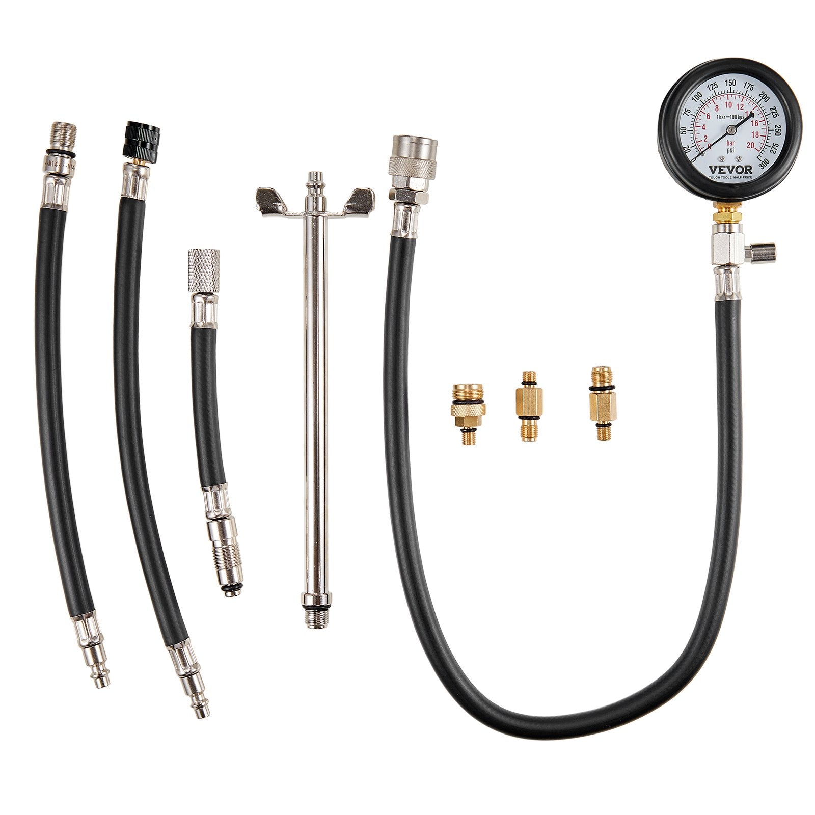 Compression Tester Adapter Kit, 9 Pcs Automotive Engine Cylinder Leak Down Compression Test, Accurate Dual V952-QCQGYLCSYQY0XJV75V0