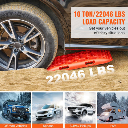 2PCS Traction Boards with PP for Mud Snow Sand Storage Bag Short Red V952-QCTKBZBS2JZD8OI9AV0