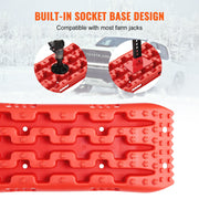 2PCS Traction Boards with PP for Mud Snow Sand Storage Bag Short Red V952-QCTKBZBS2JZD8OI9AV0