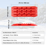 2PCS Traction Boards with PP for Mud Snow Sand Storage Bag Short Red V952-QCTKBZBS2JZD8OI9AV0
