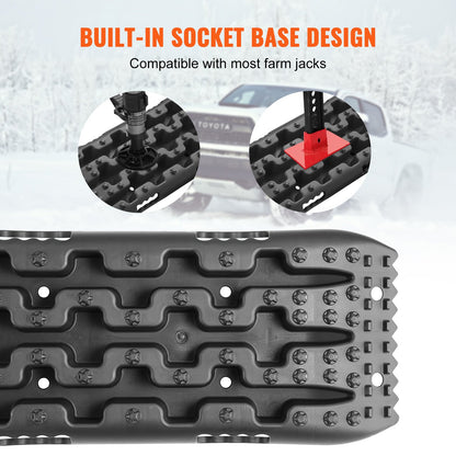 2PCS Traction Boards with PP for Mud Snow Sand Storage Bag Short Black V952-QCTKBZBS2JZDELTQAV0