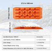 2PCS Traction Boards with PP for Mud Snow Sand Storage Bag Short Orange V952-QCTKBZBS2JZDKR8OUV0