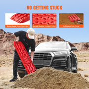 2PCS Traction Boards with PP for Mud Snow Sand Storage Bag Long Red V952-QCTKBZBS2JZZK3NO1V0