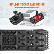2PCS Traction Boards with PP for Mud Snow Sand Storage Bag Long Black V952-QCTKBZBS2JZZYHDQZV0