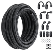 8AN Fuel Line Kit, 6.1 m Fuel Hose Kit, 1.0 cm Nylon Stainless Steel Braided Fuel Line Oil/Gas/Diesel Hose V952-QCYYRYRG12G2QDX9GV0
