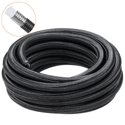 6AN Fuel Line Kit, 7.62 m Fuel Hose Kit, Nylon Stainless Steel Braided PTFE Fuel Line Kit, E85/Oil/Gas/Diesel V952-QCYYRYRG15G26J9HMV0