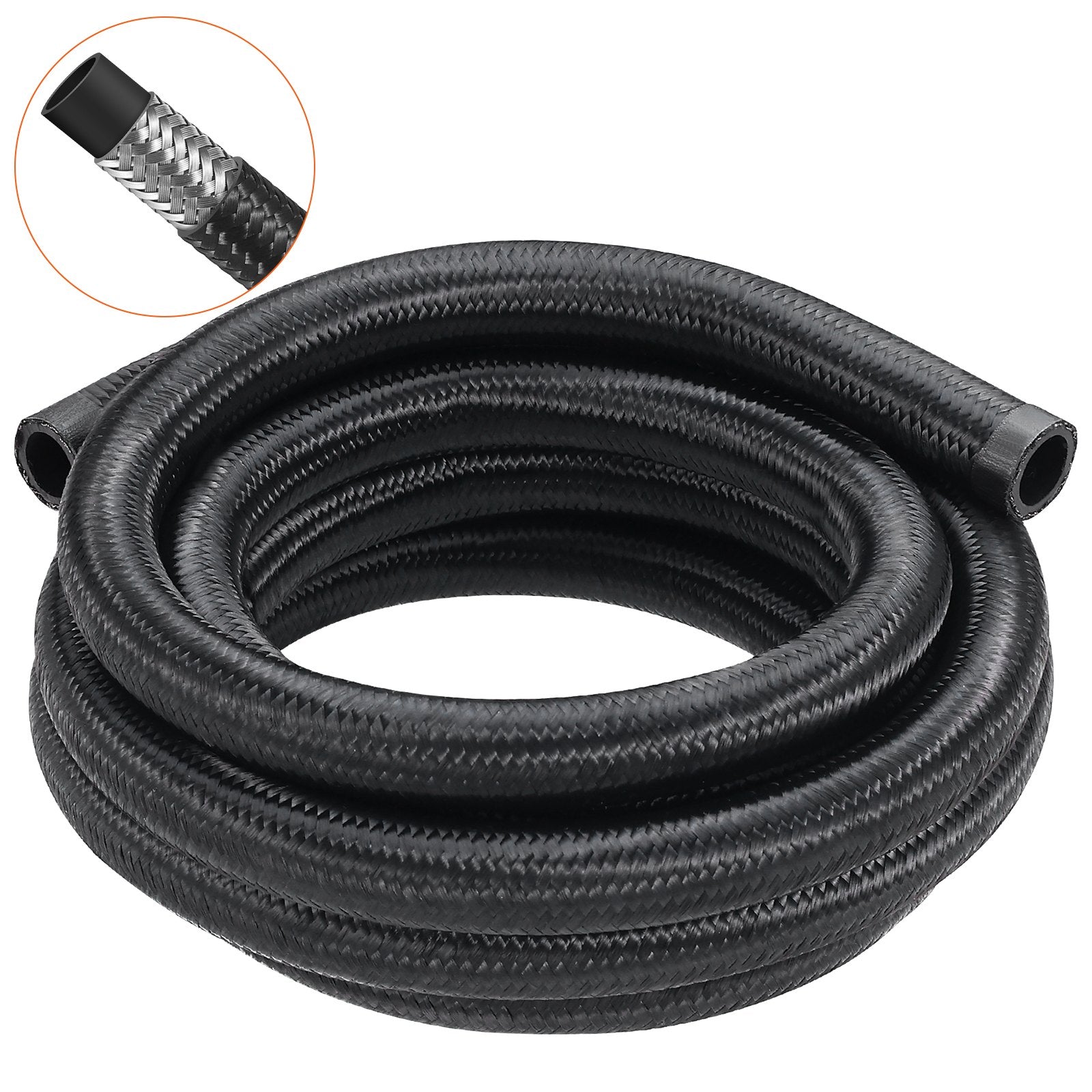 10AN Fuel Line Kit, 3.05 m Fuel Hose Kit, 1.4 cm Nylon Stainless Steel Braided Fuel Line Oil/Gas/Diesel Hose V952-QCYYRYRG7G200XFFSV0