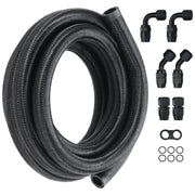 10AN Fuel Line Kit, 3.05 m Fuel Hose Kit, 1.4 cm Nylon Stainless Steel Braided Fuel Line Oil/Gas/Diesel Hose V952-QCYYRYRG7G200XFFSV0