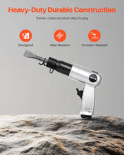 Air Hammer, 3500BPM Pneumatic Hammer with 70mm Stroke & 4PCS Chisels Round Shank, Pistol-Grip Compact Air V952-QDCCCGQCQSWBTOUK9002V0
