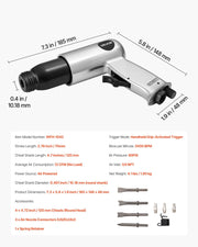 Air Hammer, 3500BPM Pneumatic Hammer with 70mm Stroke & 4PCS Chisels Round Shank, Pistol-Grip Compact Air V952-QDCCCGQCQSWBTOUK9002V0