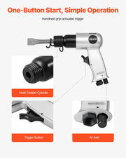 Air Hammer, 4500BPM Pneumatic Hammer with 40mm Stroke & 4PCS Chisels Round Shank, Lightweight & Compact Air V952-QDCCCGQCQSWBW3Y2Q002V0