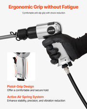 Air Hammer, 4500BPM Pneumatic Hammer with 40mm Stroke & 4PCS Chisels Round Shank, Lightweight & Compact Air V952-QDCCCGQCQSWBW3Y2Q002V0