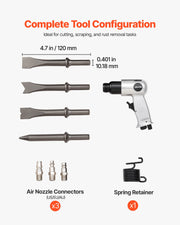 Air Hammer, 4500BPM Pneumatic Hammer with Rust Removal Air Needle Scaler & 4PCS Chisels Round Shank, V952-QDCCZSCXQQSWC0EUI002V0