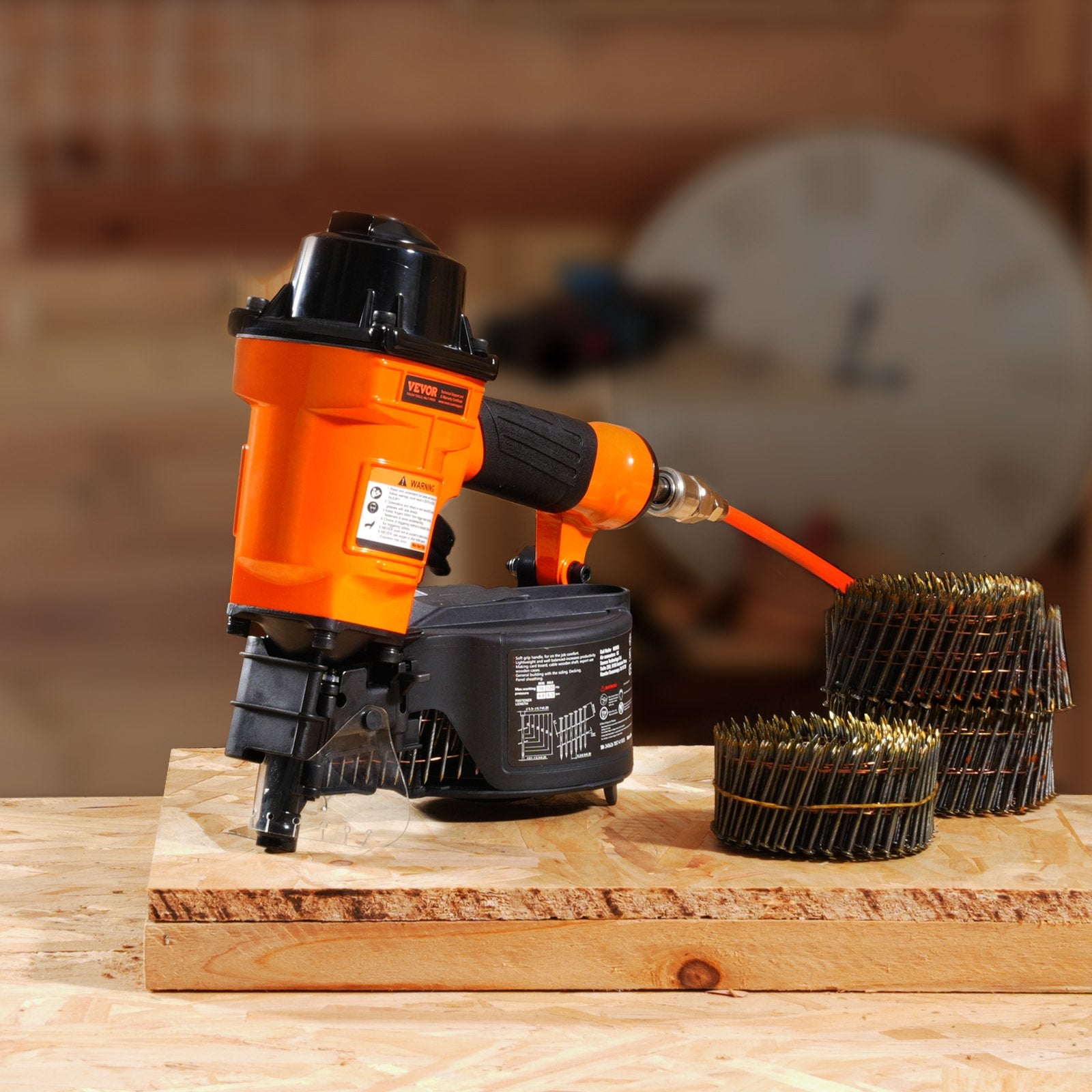 MCN55 Coil Siding Nailer 27mm to 57mm 15 Degree Pneumatic Nail Gun V952-QDJPDQ55RS00MRO9NV0