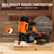 CN65 Coil Siding Nailer 32mm to 63mm 15 Degree Pneumatic Nail Gun V952-QDJPDQ65RS00QRY6IV0