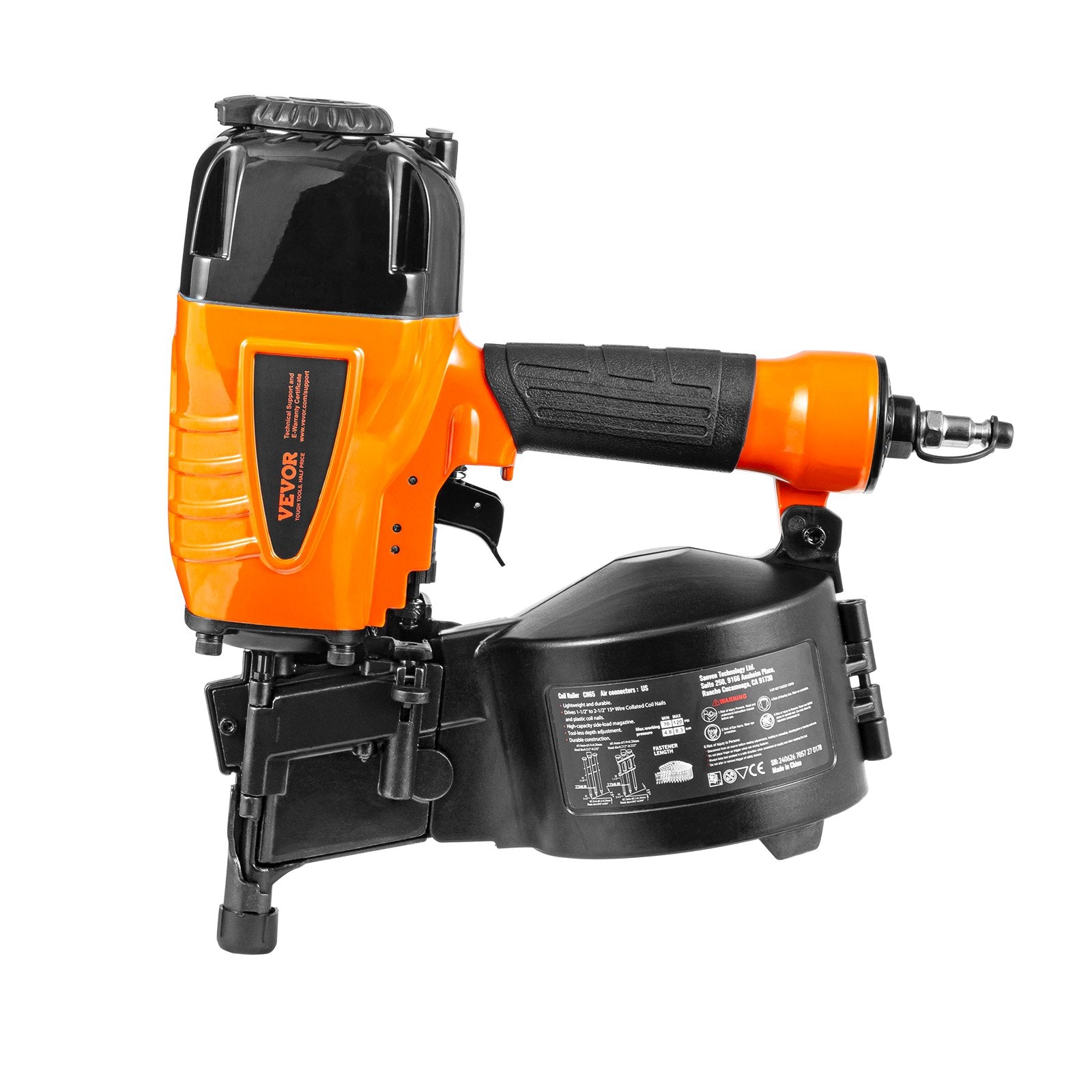 CN65 Coil Siding Nailer 32mm to 63mm 15 Degree Pneumatic Nail Gun V952-QDJPDQ65RS00QRY6IV0