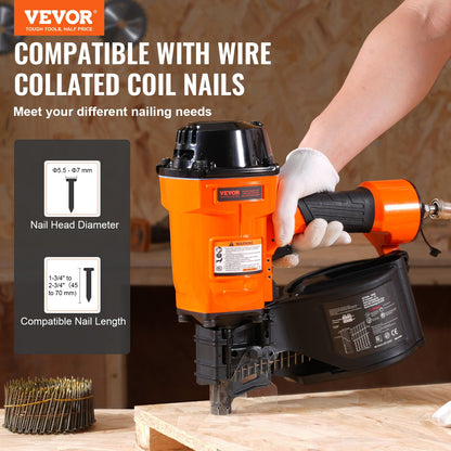 MCN70 Coil Siding Nailer 45mm to 70mm 15 Degree Pneumatic Nail Gun V952-QDJPDQ70RS00FV54OV0