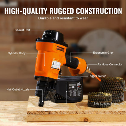 MCN70 Coil Siding Nailer 45mm to 70mm 15 Degree Pneumatic Nail Gun V952-QDJPDQ70RS00FV54OV0