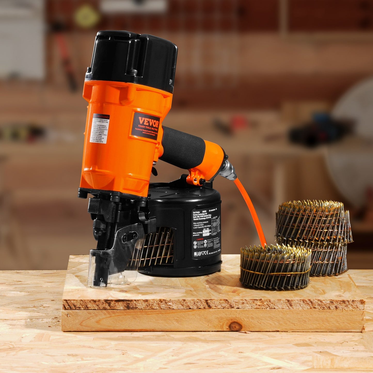 CN83N Coil Siding Nailer 50mm to 83mm 15 Degree Pneumatic Nail Gun V952-QDJPDQ83RS00B5D8LV0