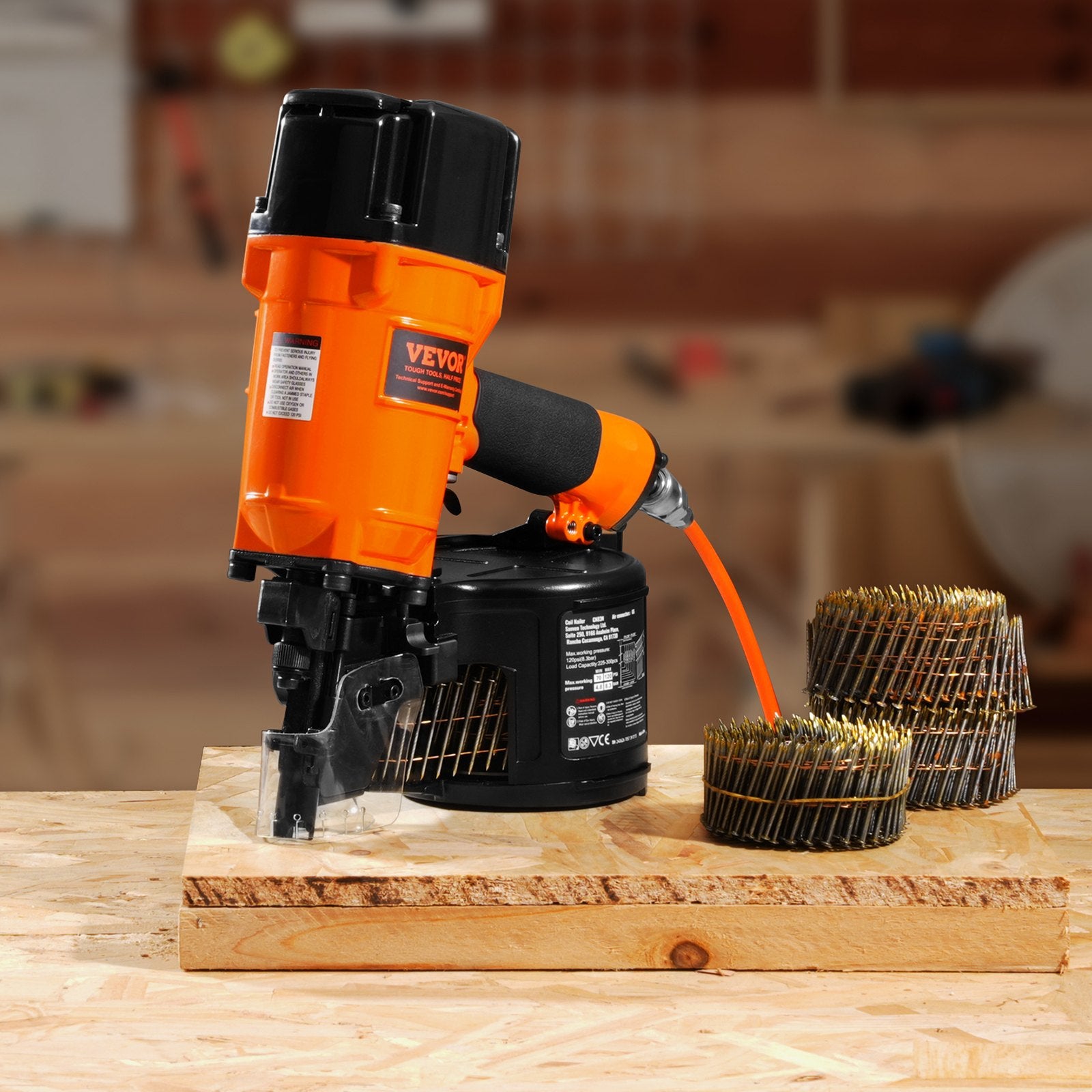 CN83N Coil Siding Nailer 50mm to 83mm 15 Degree Pneumatic Nail Gun V952-QDJPDQ83RS00B5D8LV0