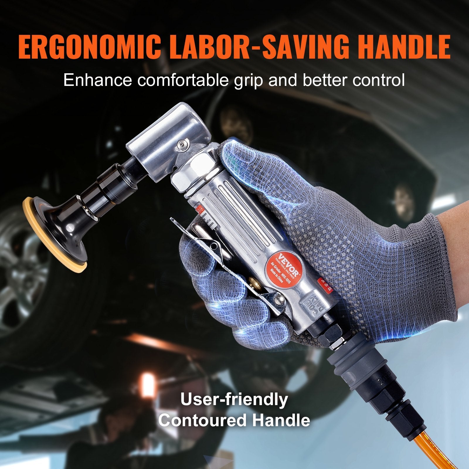 Air Angle Die Grinder, 1/4" Right Angle Die Grinder (20000RPM), Heavy Duty 90-Degree Angled Air Powered, V952-QDKMJRSJM000YRVBOV0