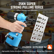 Pneumatic Air Riveter Heavy Duty Rivet Gun Tool Kit 13 Size Nose Pieces V952-QDLMDQMLMQWQ7NSEBV0