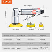 58PCS Air Sander Kit 1/2/3in Random Orbital Air Sander Polisher 15000r/min V952-QDPGJ123C0005YFA5V0