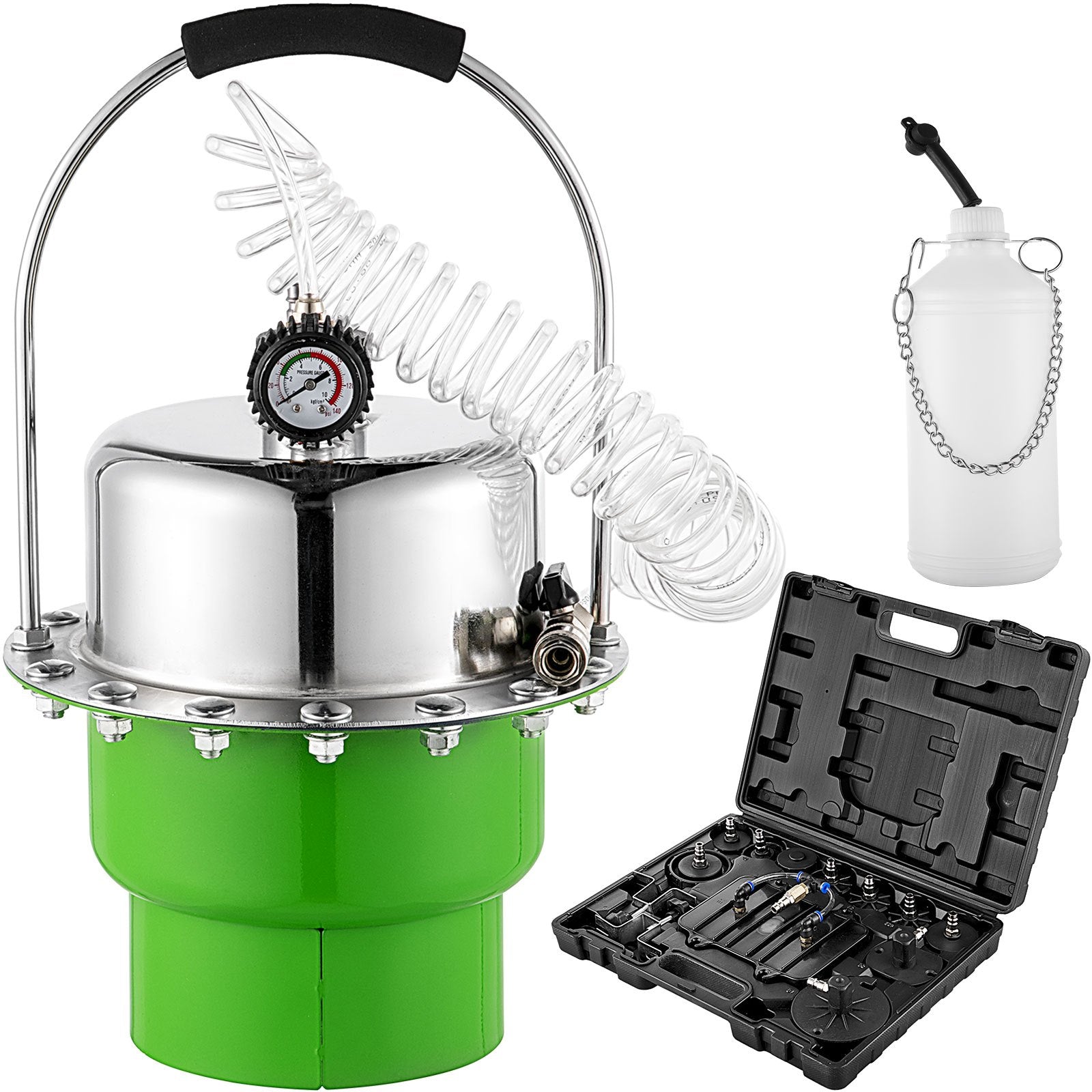 Pneumatic Air Pressure Bleeder, Brake Pressure Bleeding Tool Portable Brake and Clutch Bleeder Valve System V952-QDSCYGHJLSK000001V0