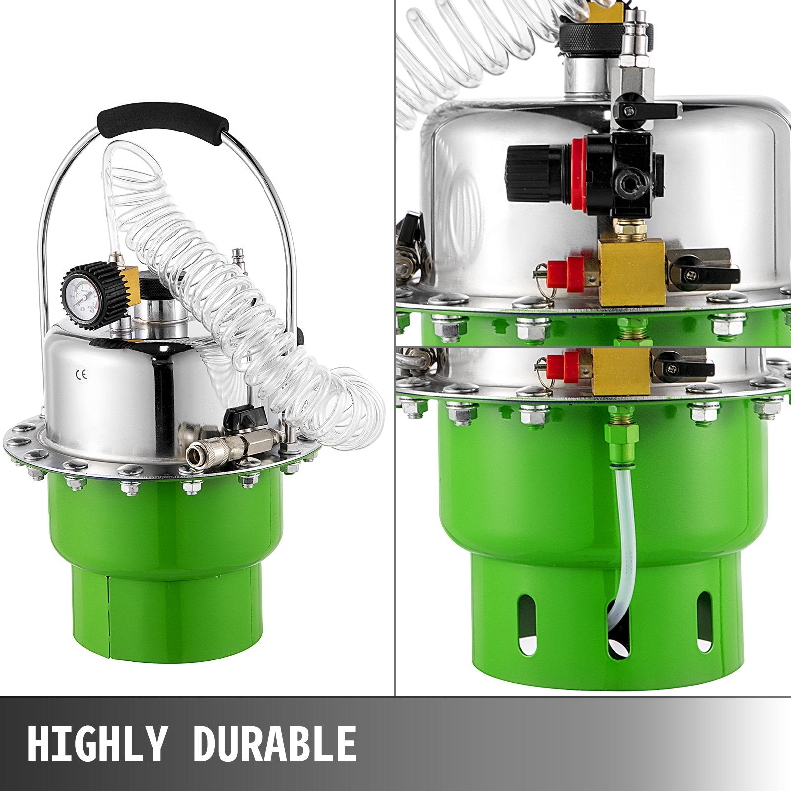 Pneumatic Air Pressure Bleeder, Brake Pressure Bleeding Tool Portable Brake and Clutch Bleeder Valve System V952-QDSCYGHJLSK000001V0